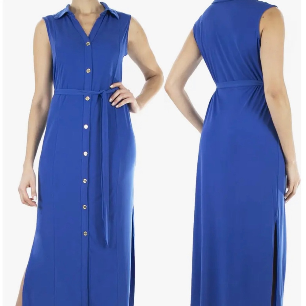 Belted Midi Shirt Dress